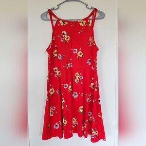 Arizona Jean Company Red Floral Mini Dress
